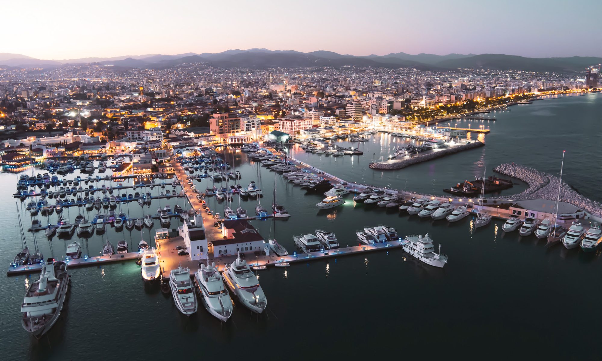 Marina at twilight